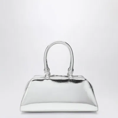 Givenchy Small Antigona East-west Laminated Leather Handbag In Silver