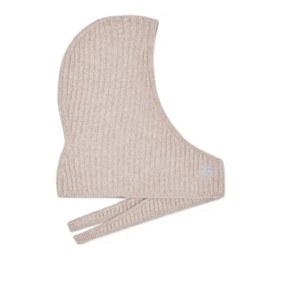 Ganni Beige Wool Mix Balaclava In Neutral