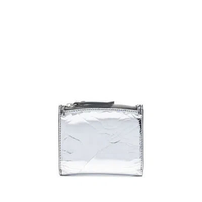 Maison Margiela Wallets Silver In White