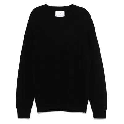 Seven Gauge Crewneck Sweater In Black
