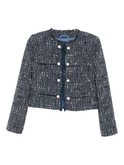 Liu •jo Cropped Casual Jacket In Multi