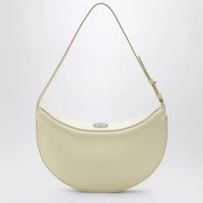 Jacquemus Small Ovalo Leather Bag In Dusty Yellow Women In Green