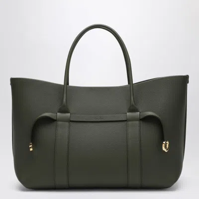 Loro Piana Large Shopper Bag Structured Shape Top Handles In Gray
