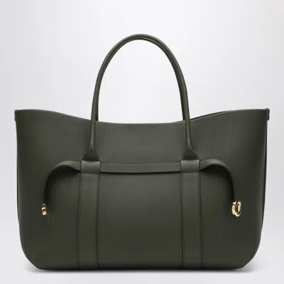 Loro Piana Large Shopper Bag Structured Shape Top Handles In Gray