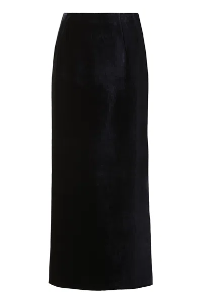 Fendi Gonna In Cady Stretch Nero  Donna In Black
