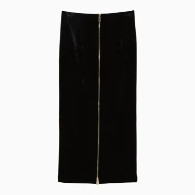 Fendi Gonna In Cady Stretch Nero  Donna In Black