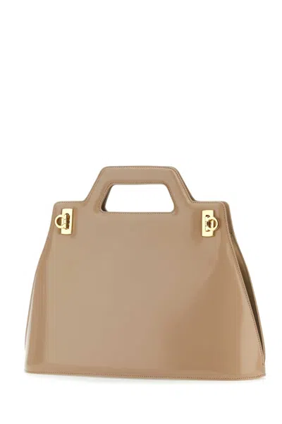 Ferragamo Skin Pink Leather Wanda M Handbag
