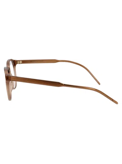 Giorgio Armani Transparent Brown Acetate Optical Glasses