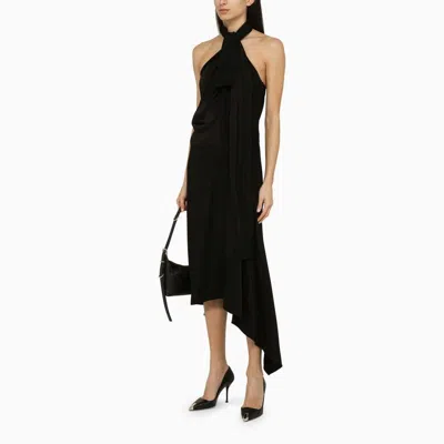Givenchy Asymmetrical-cut Midi Dress In Black