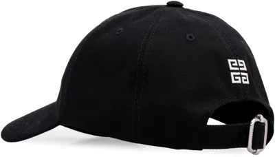 Givenchy Round Visor Cap With Embroidered Logo In Black