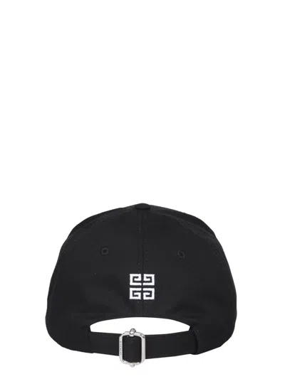 Givenchy Round Visor Cap With Embroidered Logo In Black