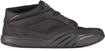 Givenchy Black Fabric And Leather Skate Sneakers In Brown