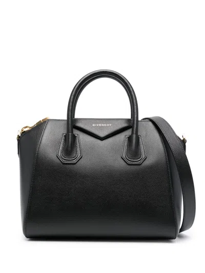 Givenchy Mini Antigona Bag In Box Leather In Black