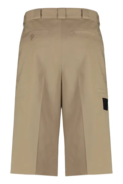 Givenchy Cappuccino Polyester Blend Bermuda Shorts In Brown