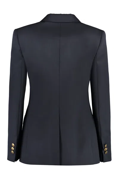 Givenchy Midnight Blue Wool Blend Blazer In Blue