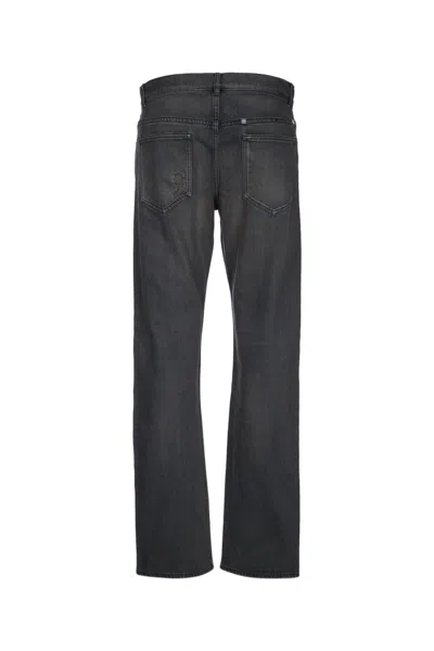 Givenchy Distressed Five-pocket Trousers Belt Loops In Gray