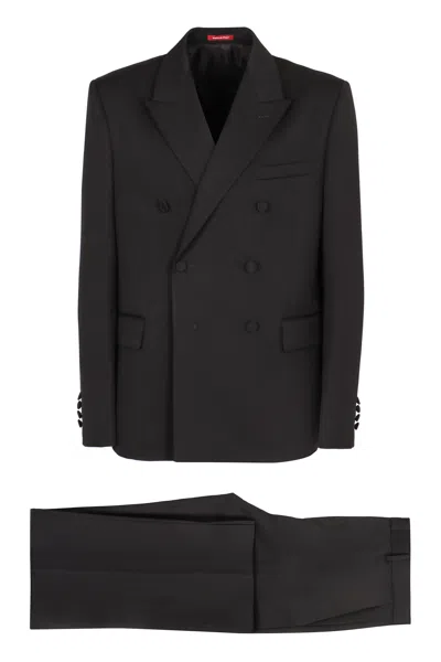 Gucci Double-breasted Dress Suits Black In Black