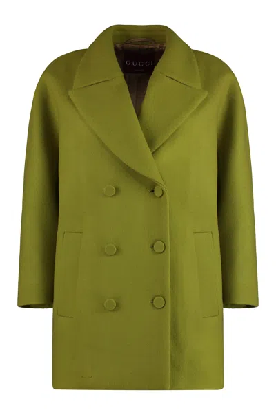 Gucci Caban Wool Batavia W/mop In Green