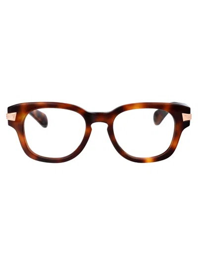 Gucci Havana Acetate Optical Glasses In Blue