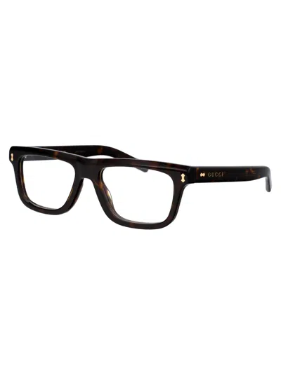 Gucci Havana Acetate Optical Glasses In Brown