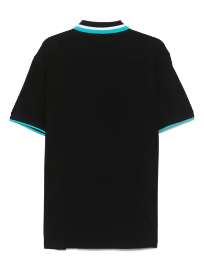 Hugo Boss Boss Paddy Tipped Cotton Polo In Black