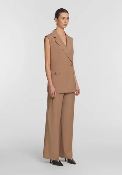 Viktoria & Woods Destination Sleeveless Blazer In Brown