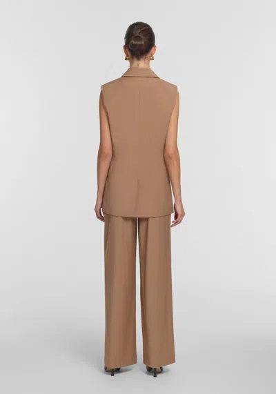 Viktoria & Woods Destination Sleeveless Blazer In Brown