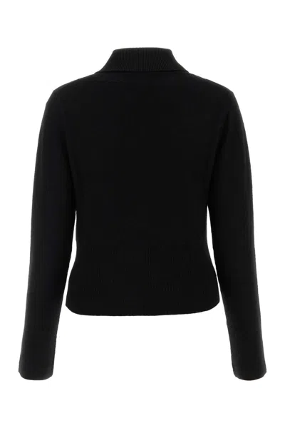 Jil Sander Maglione In Misto Lana Nera Donna