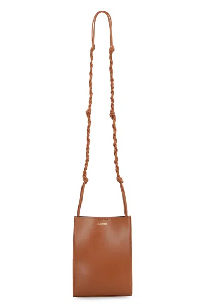 Jil Sander Dark Pink Leather Small Tangle Shoulder Bag