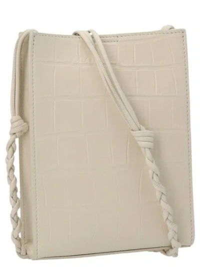 Jil Sander Crocodile-embossed Rectangular Crossbody Bag With Braided Strap Detail