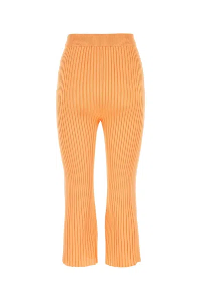 Jil Sander Peach Viscose Cropped Cut Pant