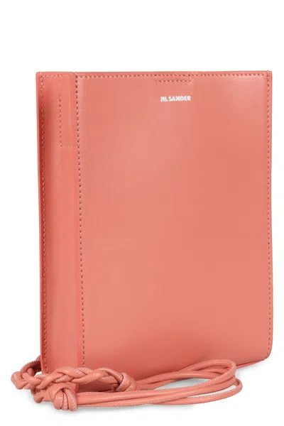 Jil Sander Pink Leather Small Tangle Shoulder Bag