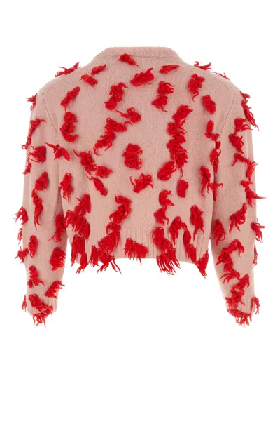 Jil Sander Pink Wool Sweater In Red