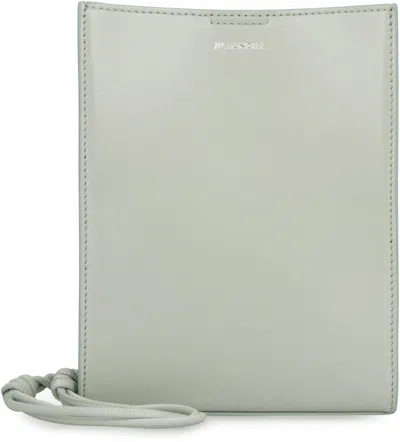 Jil Sander Sage Green Leather Shoulder Bag