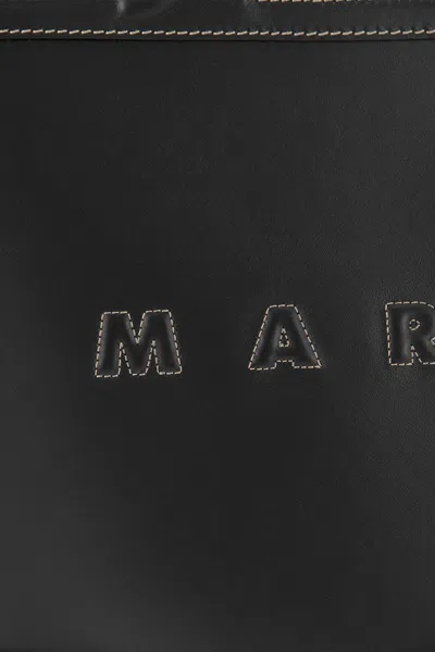 Marni Black Leather Small Tropicalia Bag