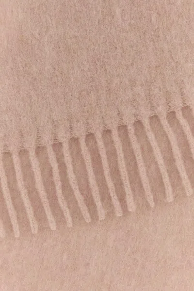 Marni Pink Alpaca Blend Scarf In Brown