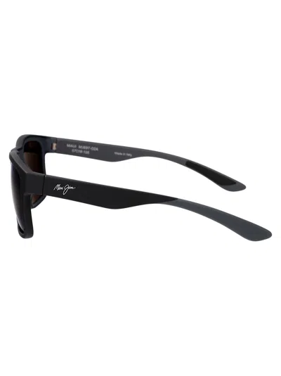 Maui Jim Matte Black Grey Acetate Sunglasses