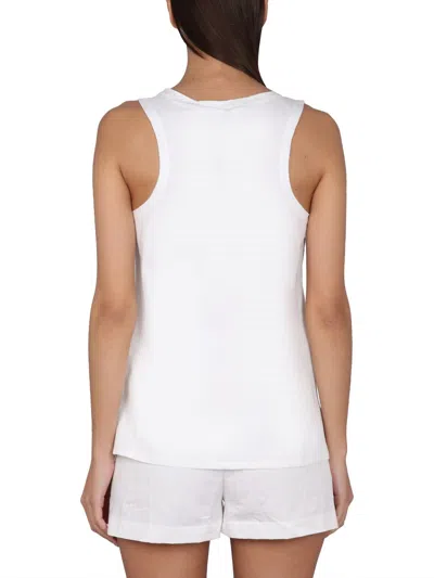 Sportmax Cotton Blend Tank Top Supreme In White