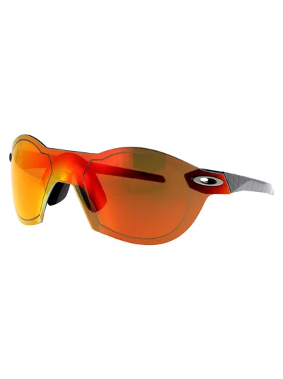 Oakley Carbon Fiber Acetate Sunglasses In Brown