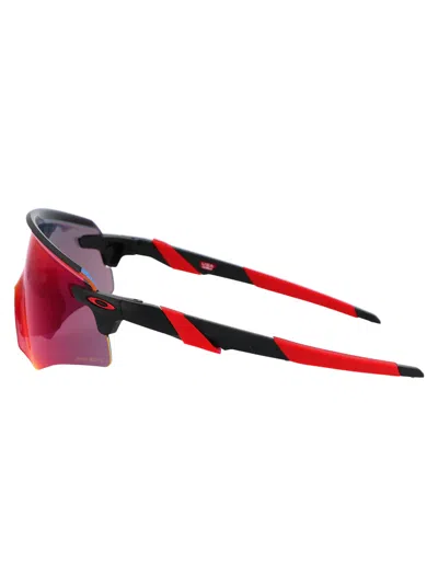 Oakley Matte Black Acetate Sunglasses In Pink