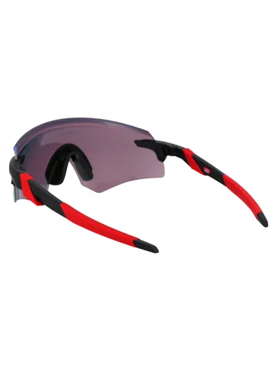 Oakley Matte Black Acetate Sunglasses In Pink