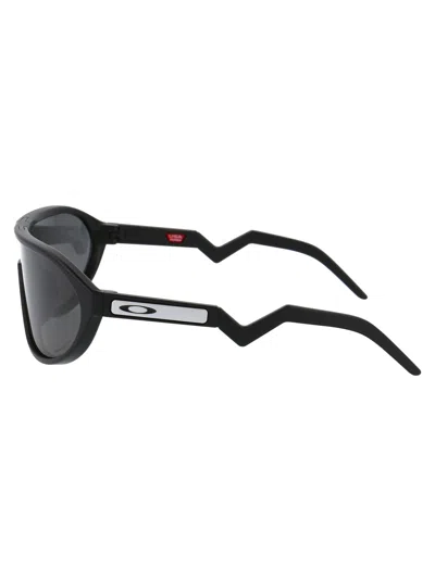 Oakley Matte Black Acetate Sunglasses In Gray