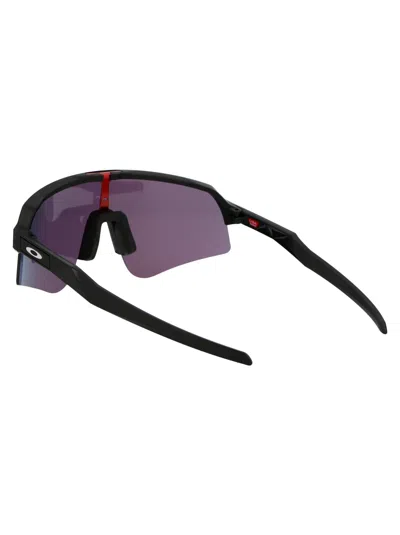 Oakley Matte Black Acetate Sunglasses In Pink