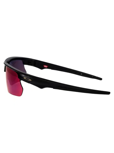 Oakley Matte Black Acetate Sunglasses In Purple