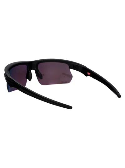 Oakley Matte Black Acetate Sunglasses In Purple