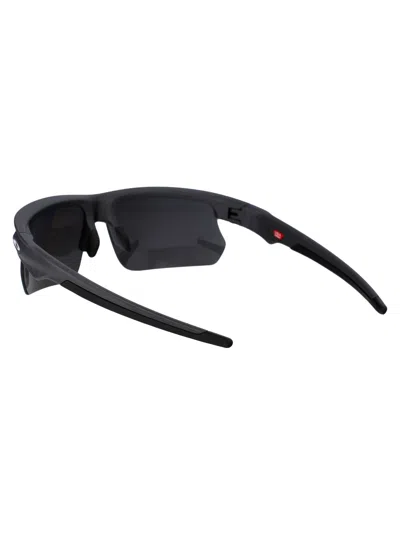 Oakley Matte Black Acetate Sunglasses In Gray