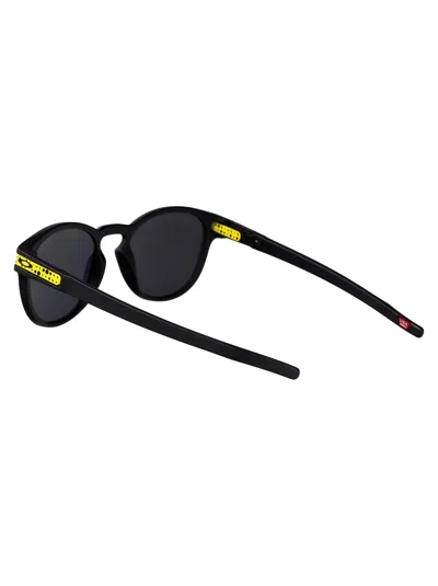 Oakley Matte Black Acetate Sunglasses In Gray