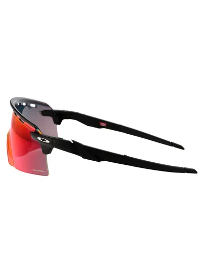 Oakley Matte Black Acetate Sunglasses In Pink