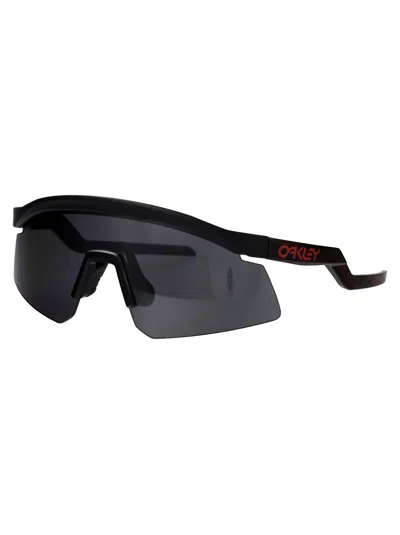 Oakley Matte Black Acetate Sunglasses In Gray