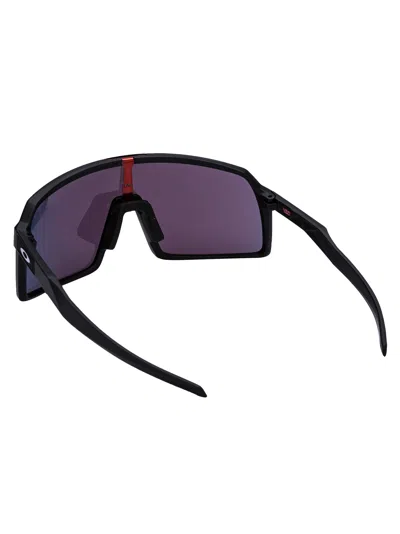 Oakley Matte Black Injected Sunglasses In Purple